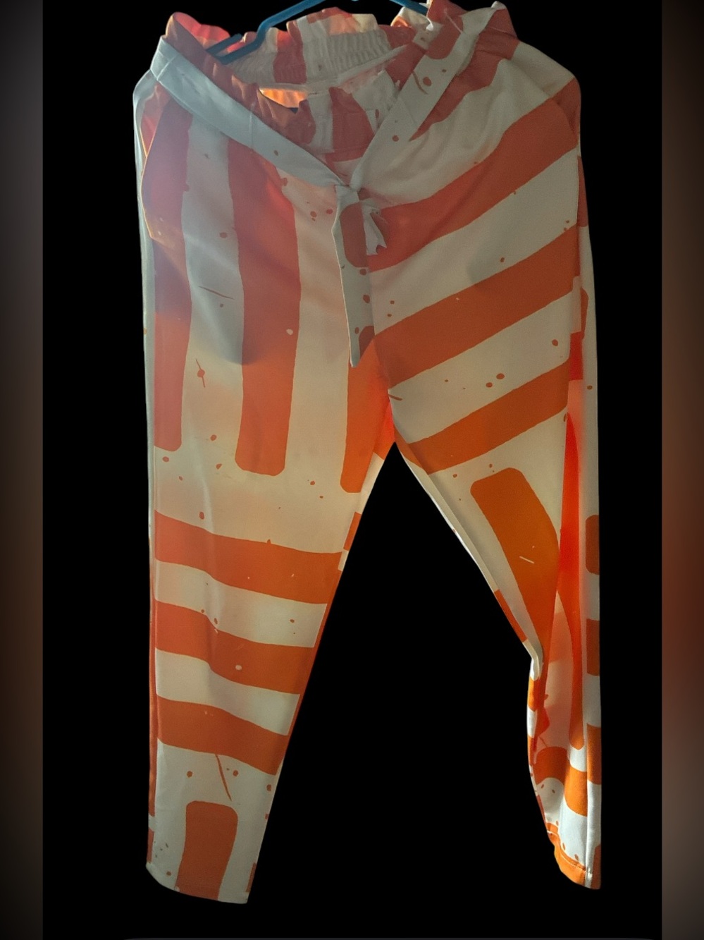 souk + SEPIA Striped Splatter Pattern Pull On Pants Size XS Beach Vacation